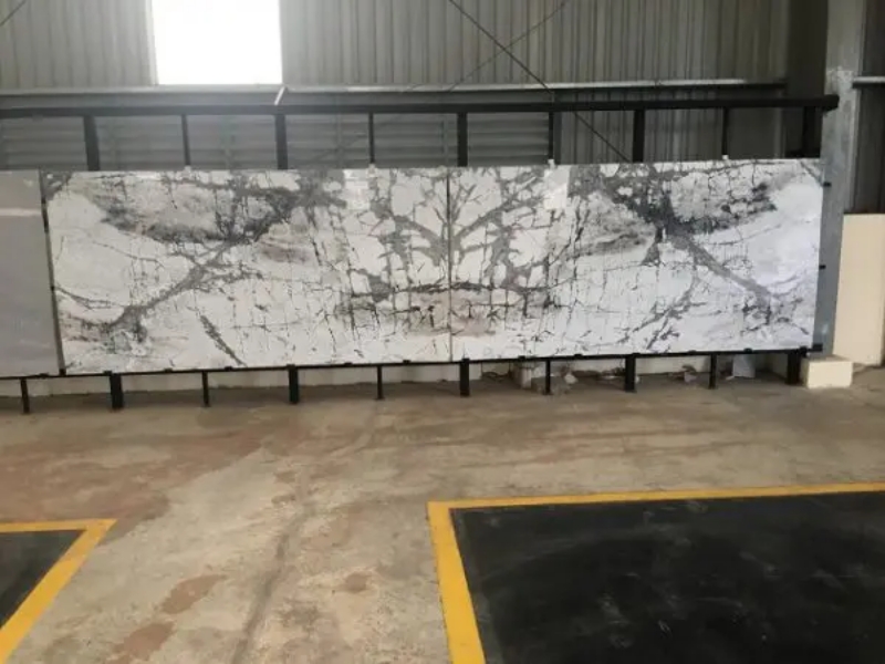 Tranh Đá Đối Xứng Tự Nhiên Marble – Trắng Ý